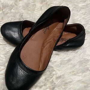 LUCKY Brand Black Leather Flats